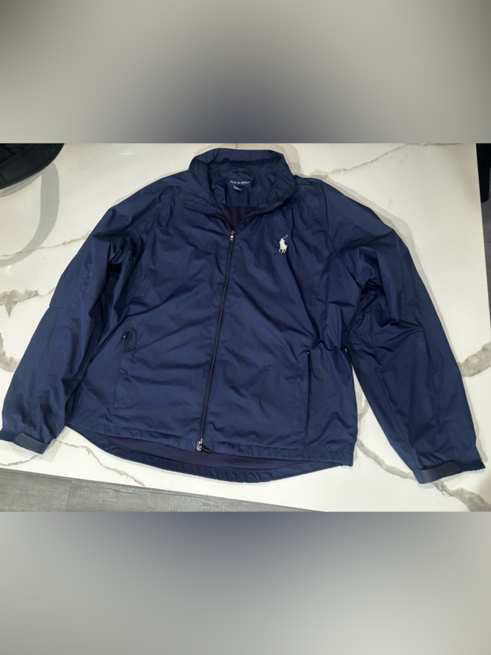 VTG Navy blue Polo Ralph Lauren golf windbreaker size Large jacket